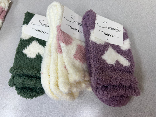 Heart Fuzzy Socks