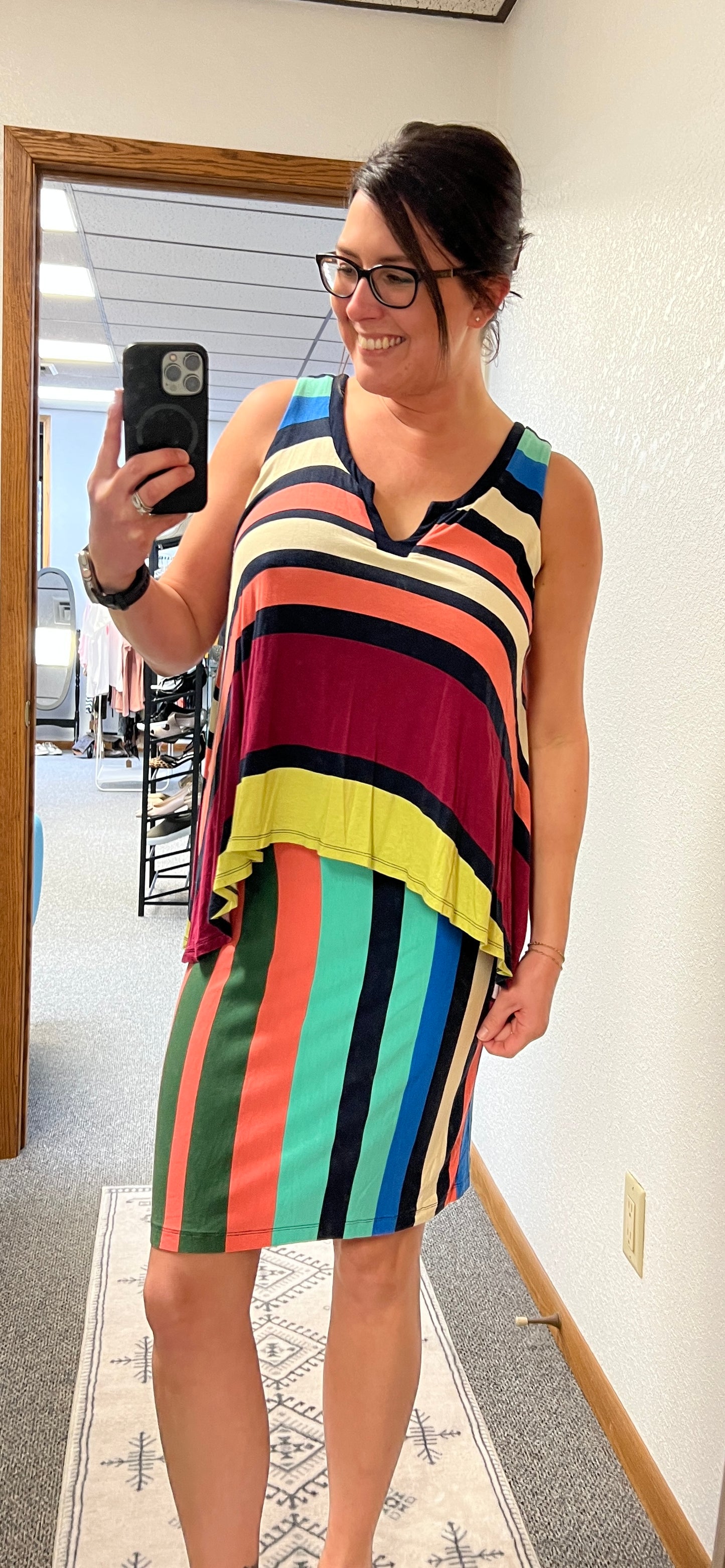 Striped Sleeveless Dress