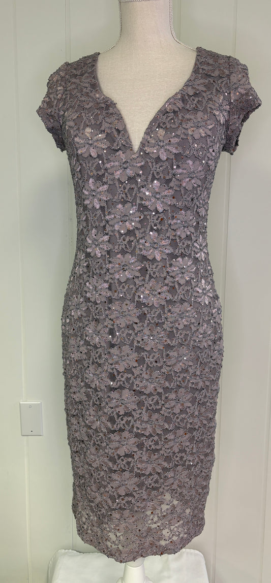 Formal Lace Sequin Flower Dress