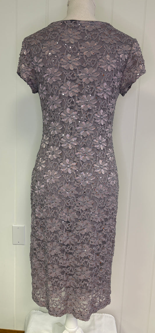 Formal Lace Sequin Flower Dress