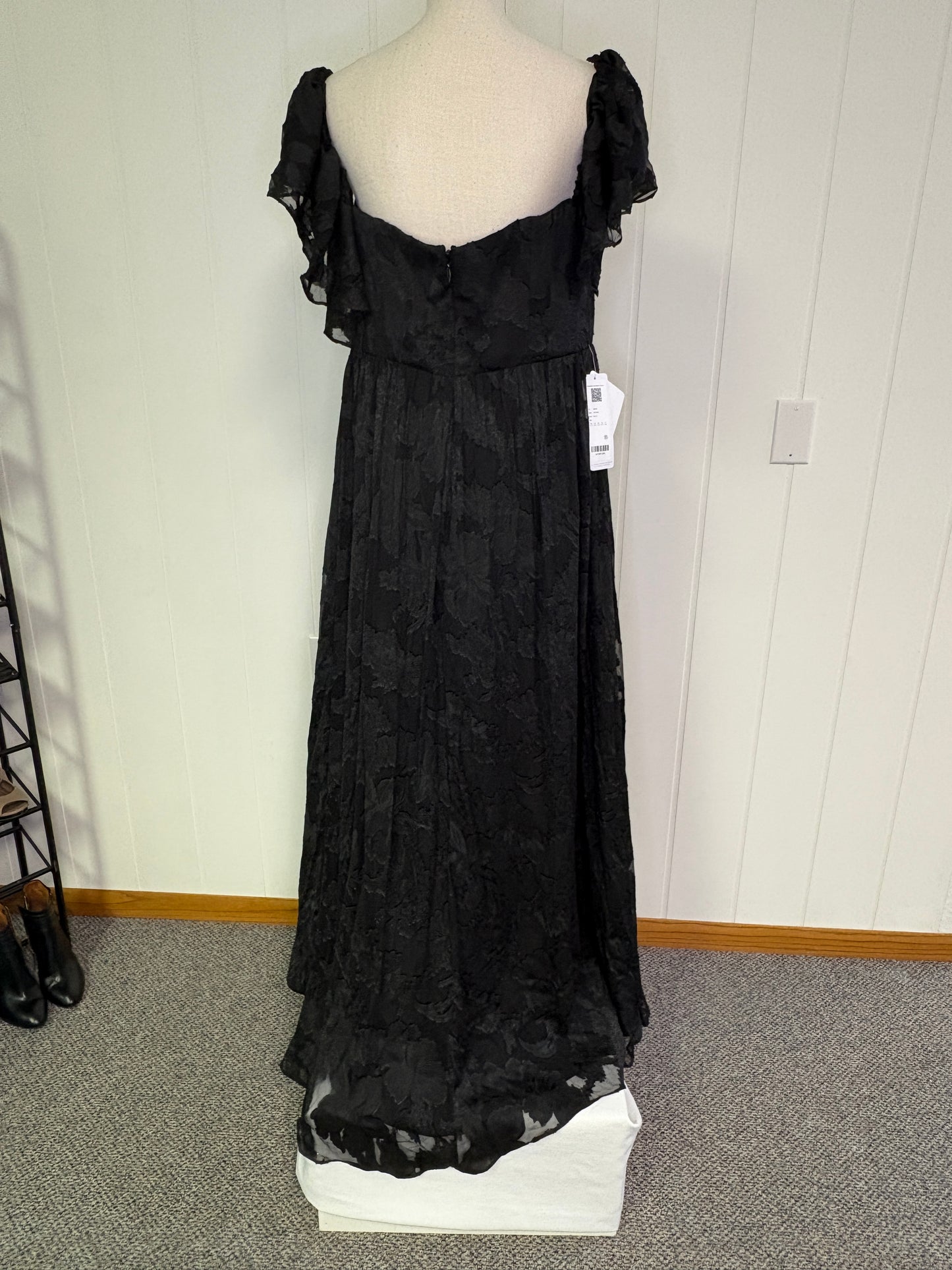 Formal Dress Long Slit Ruffle Sleeves