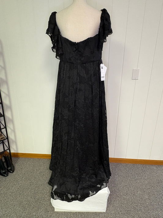 Formal Dress Long Slit Ruffle Sleeves