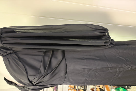 Formal Off Shoulder Dress Sheer Sleeves