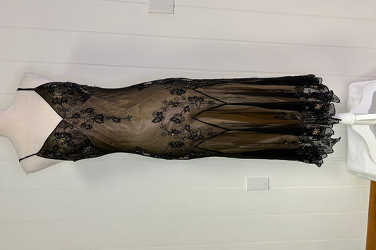 Formal Spaghetti Strap Beaded Dress