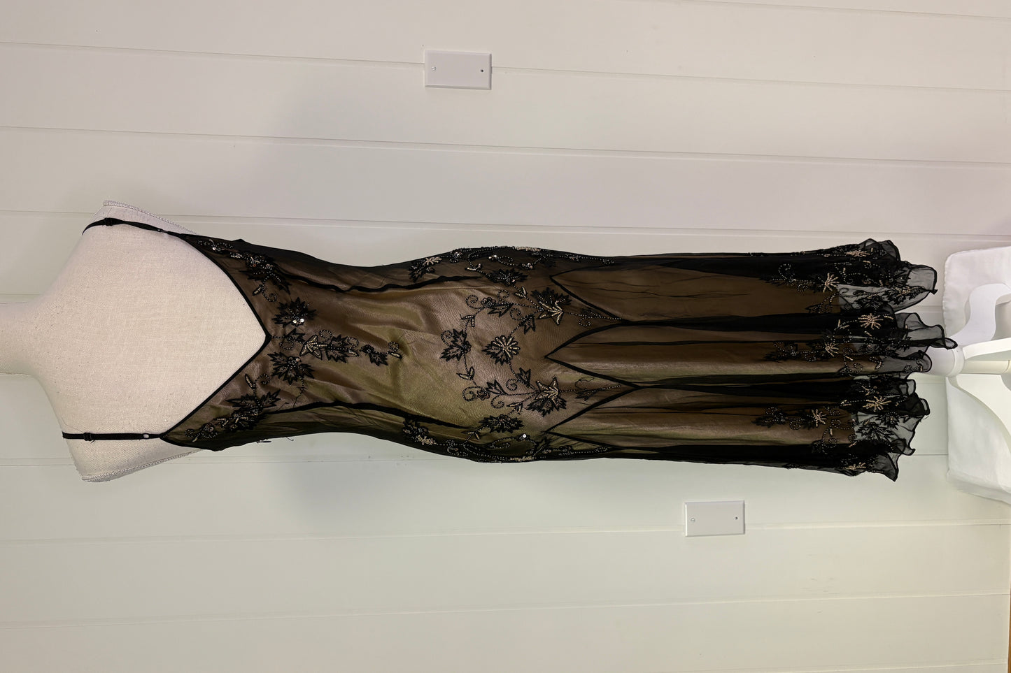 Formal Spaghetti Strap Beaded Dress