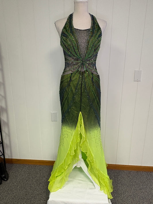 Formal Dress Beaded Mermaid Halter