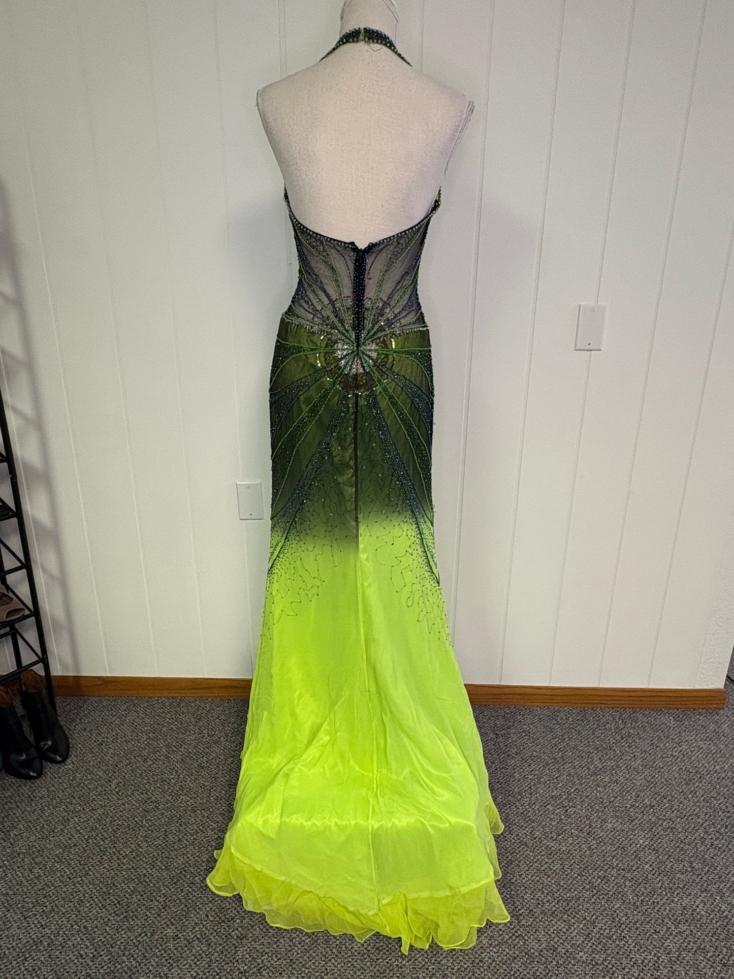 Formal Dress Beaded Mermaid Halter