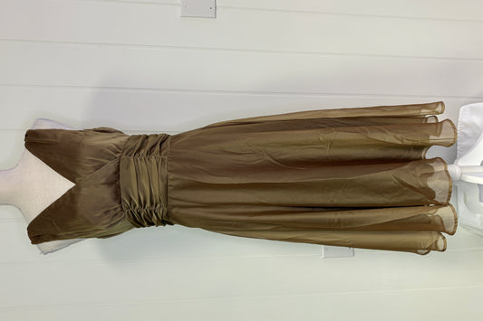 Formal Mid-Length Sheer Dress