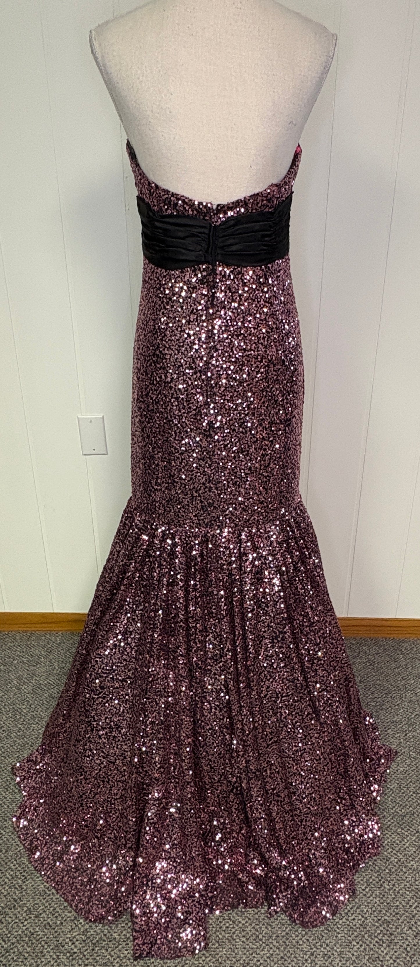 Formal Strapless Sequin Dress