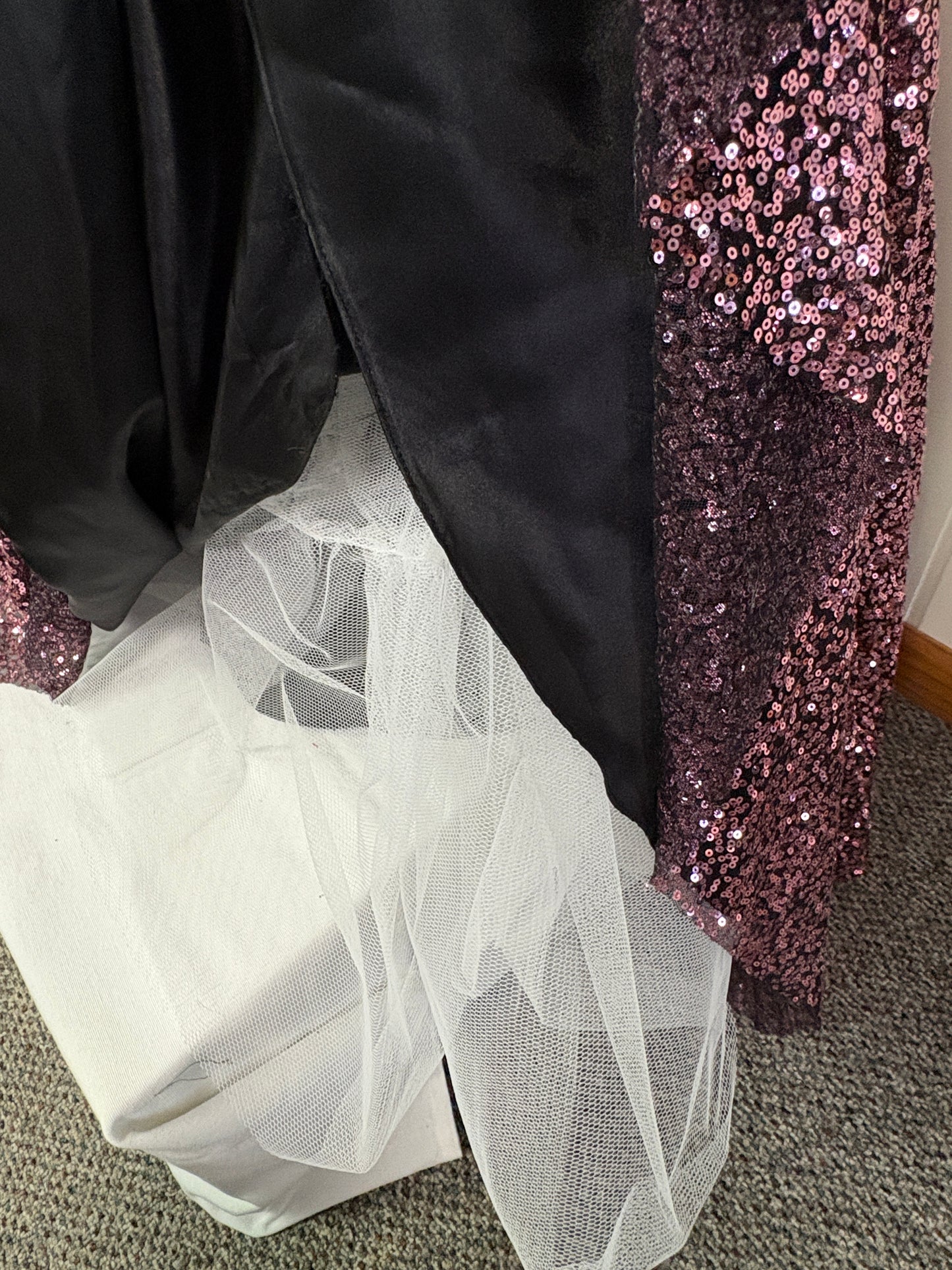Formal Strapless Sequin Dress