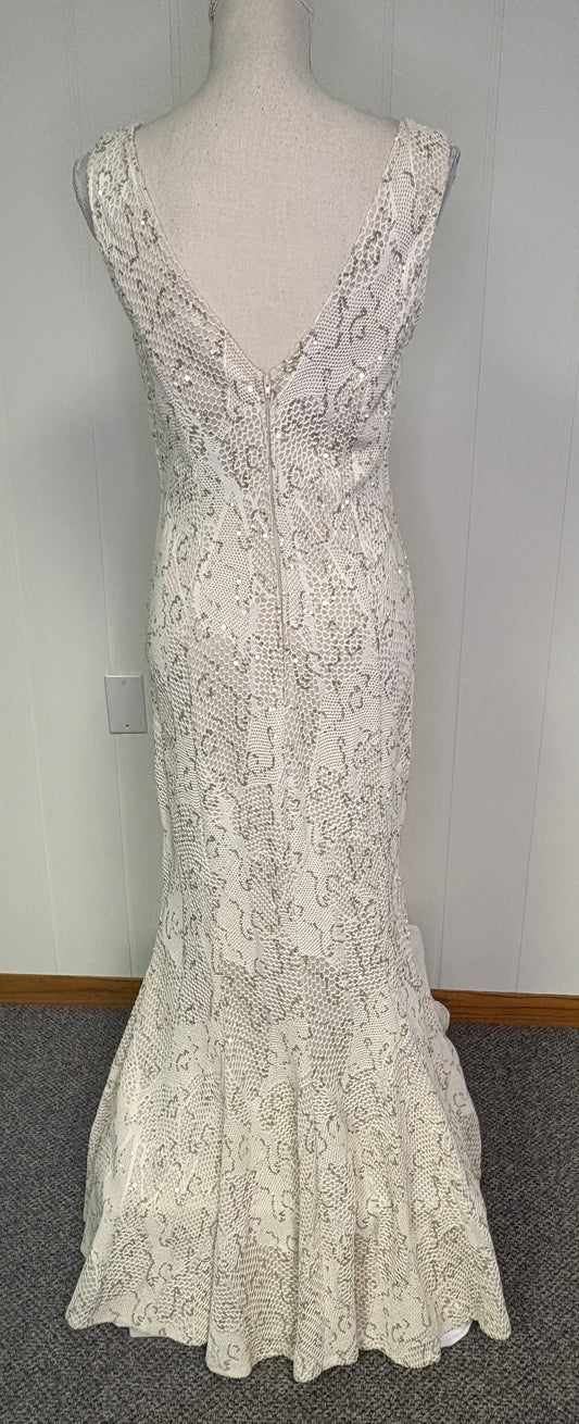 Formal Dress 'Fish Scale' Print