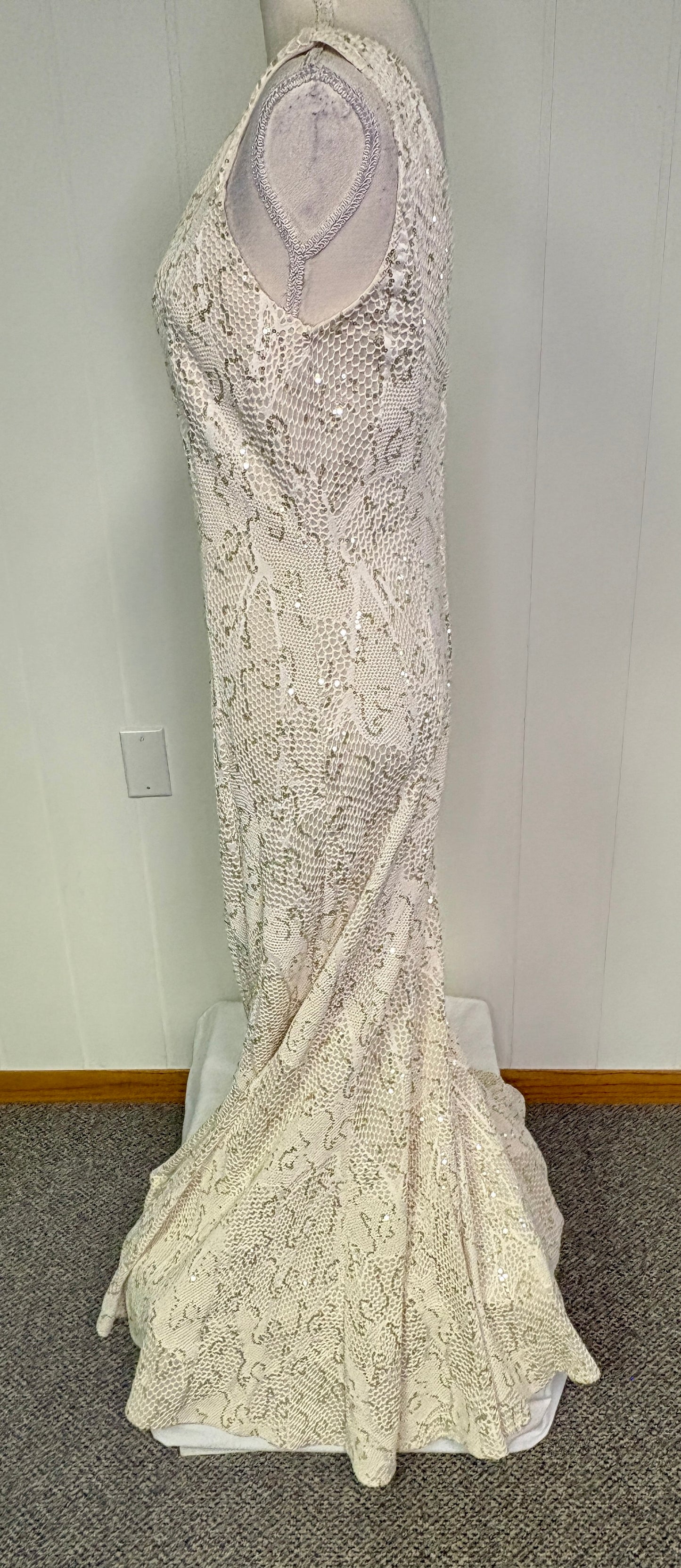 Formal Dress 'Fish Scale' Print