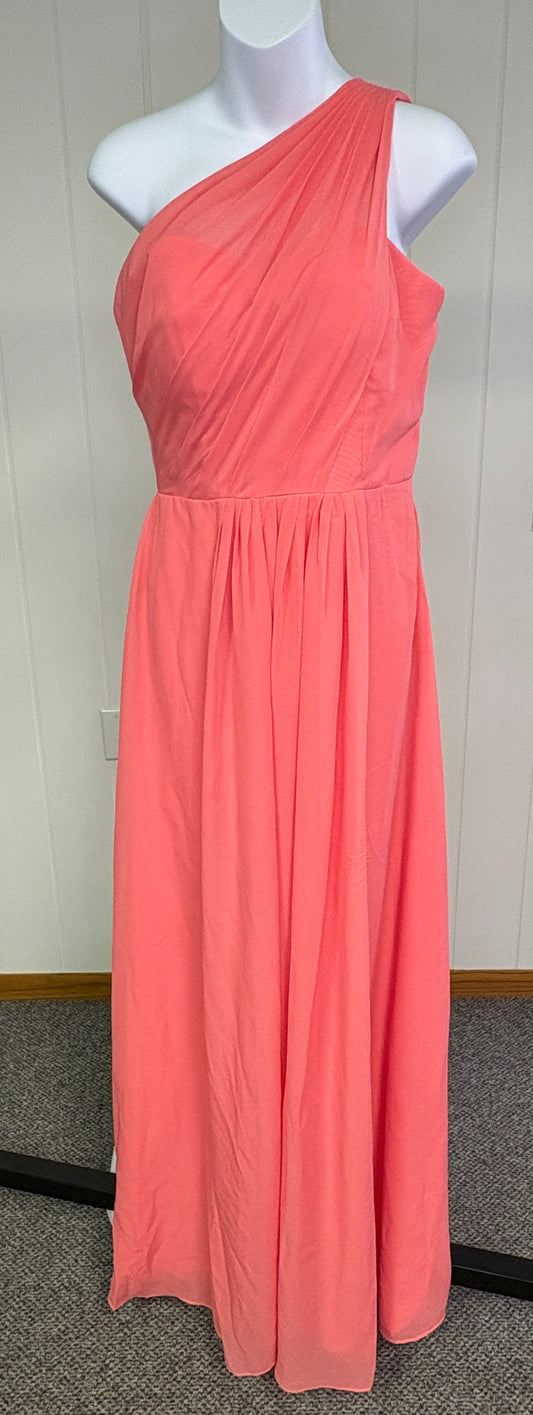 Formal One Shoulder Mesh Strap Dress