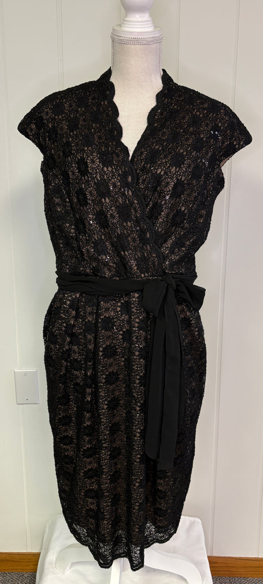 Formal Dress Lace Overlay with Pockets