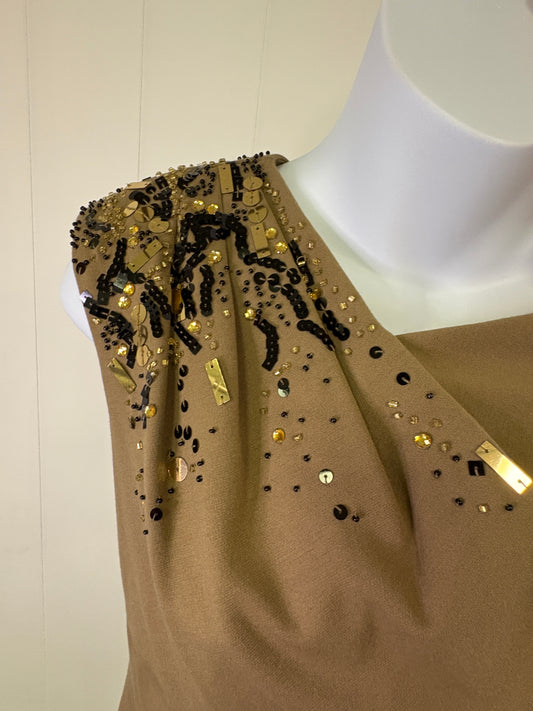 Formal Knit Dress with Beads