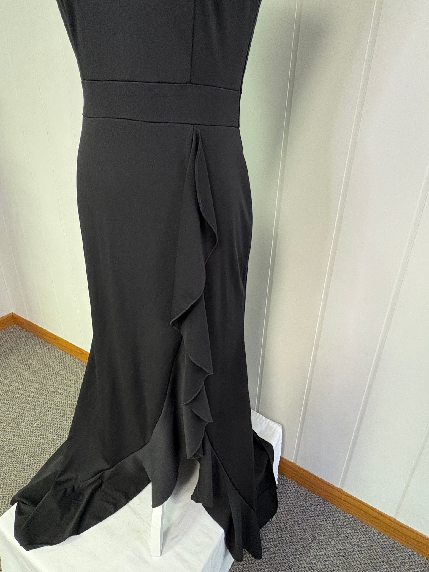 Formal Dress High Neck with Ruffle