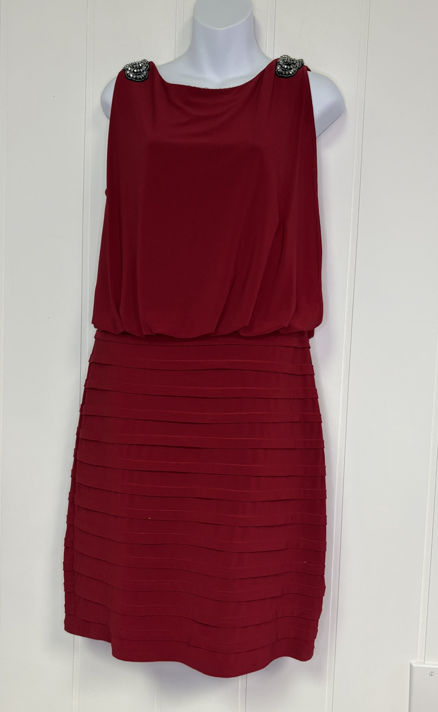 Formal Sleeveless Dress w/Blousant Bodice Style
