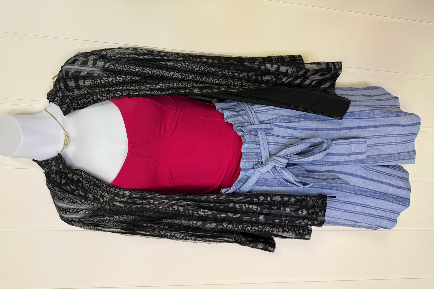 Animal Print Mesh Blouse Jacket