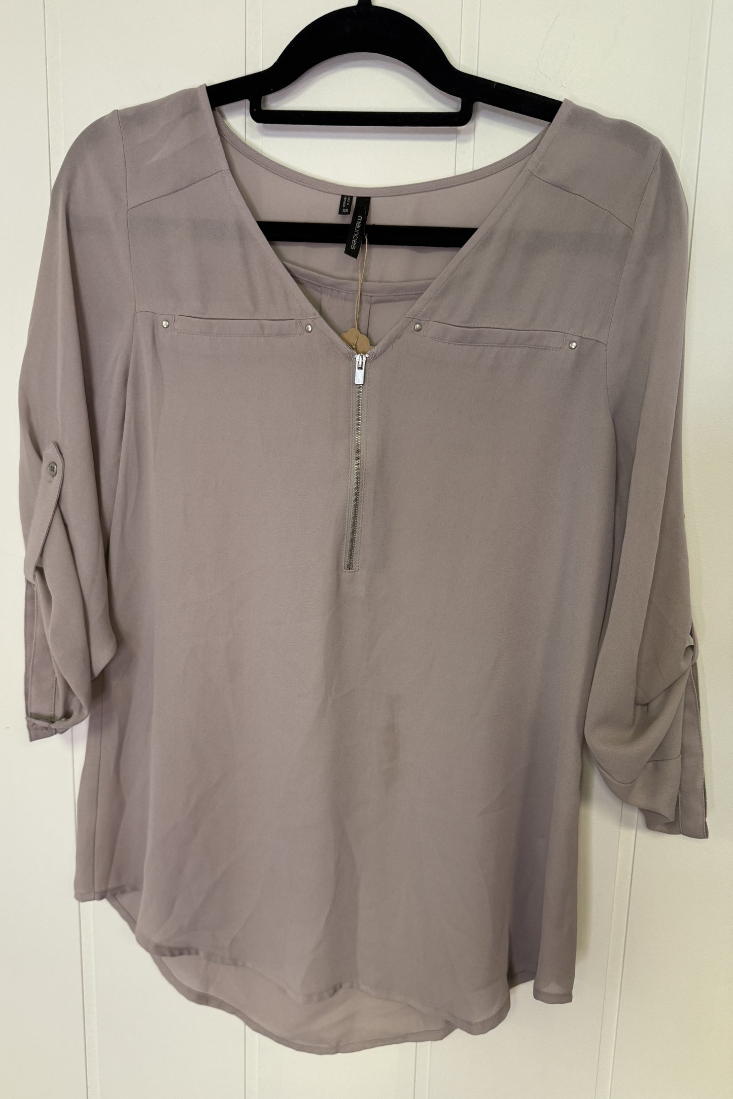 Half Zipper Blouse