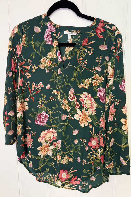 Floral V Neck