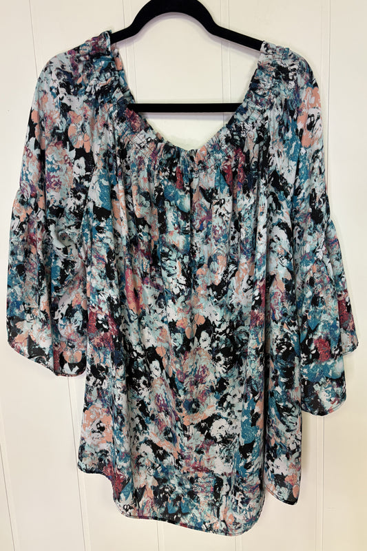 Cold Shoulder Floral Top