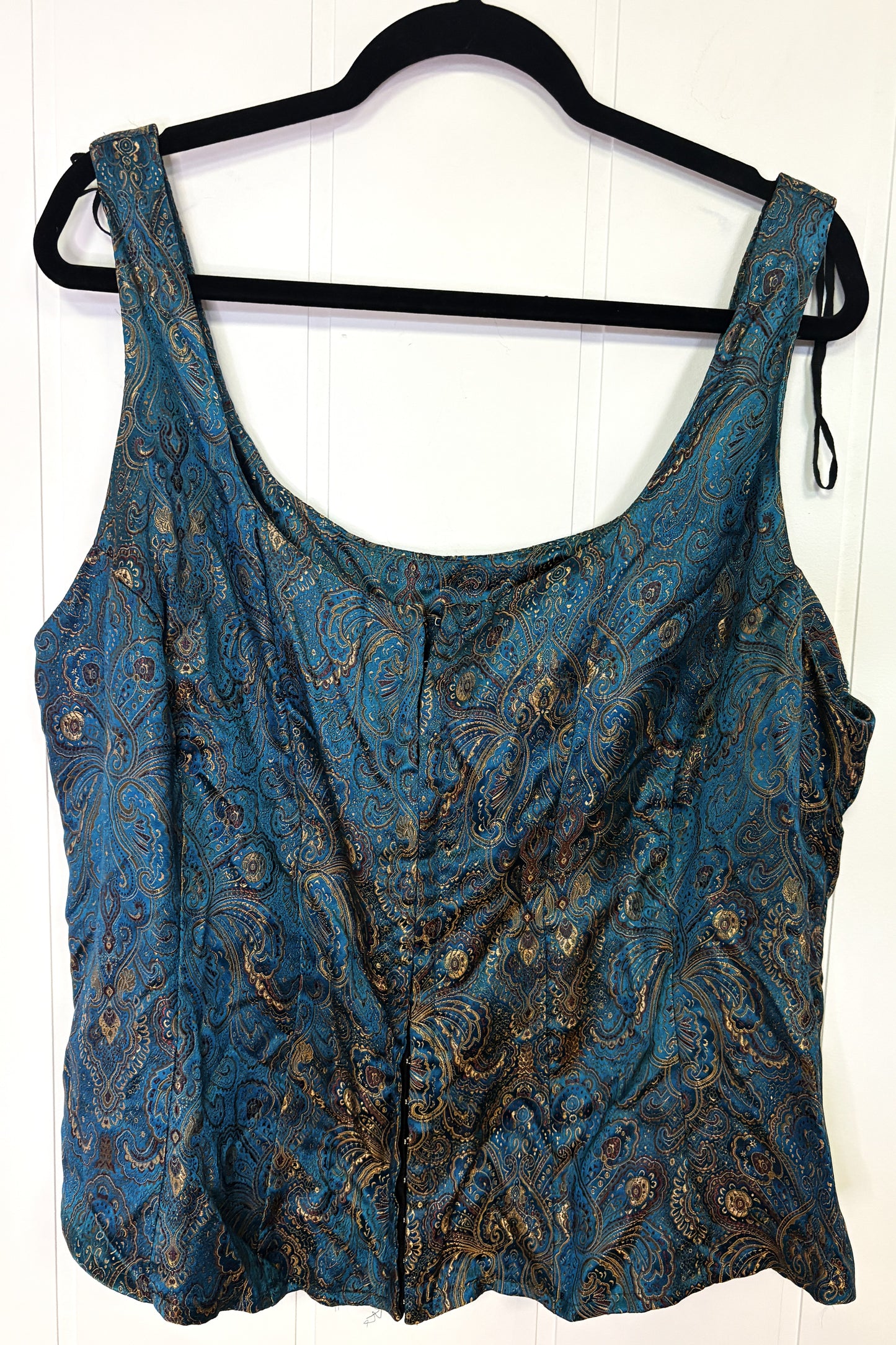 Paisley Front Button Tank Top