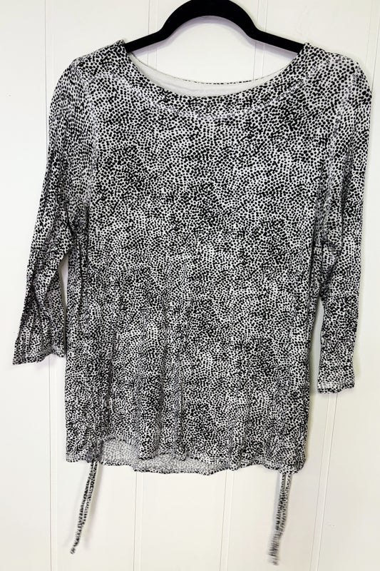 Animal Print Top w/Side Ties