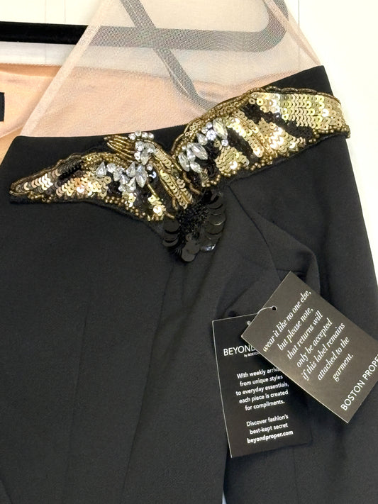 Blazer w/Mesh+Sequin Bird