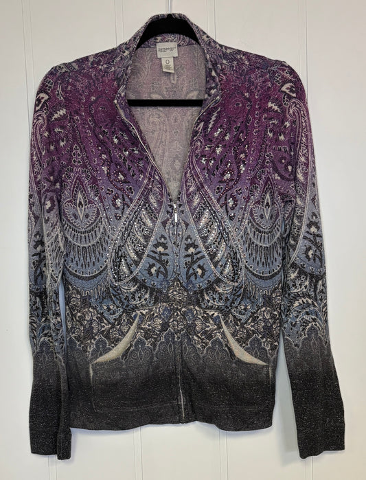 Bedazzled Paisley Zip Jacket
