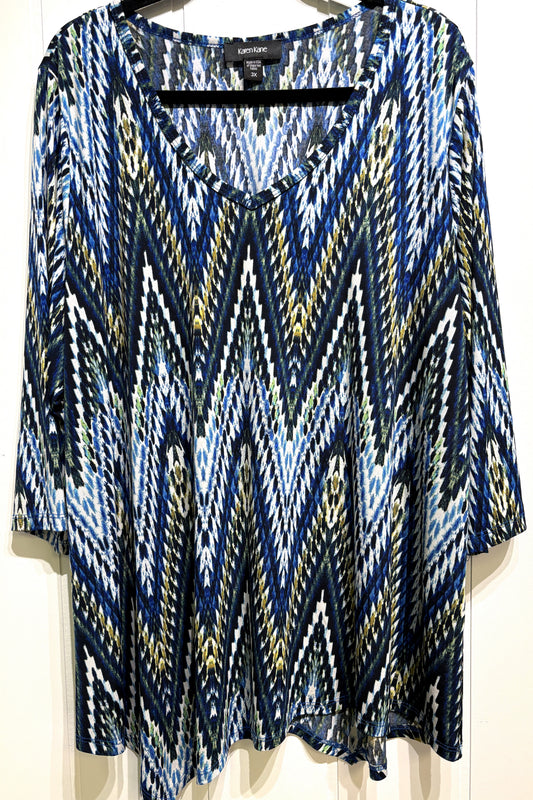 Karen Kane Abstract Print Tops