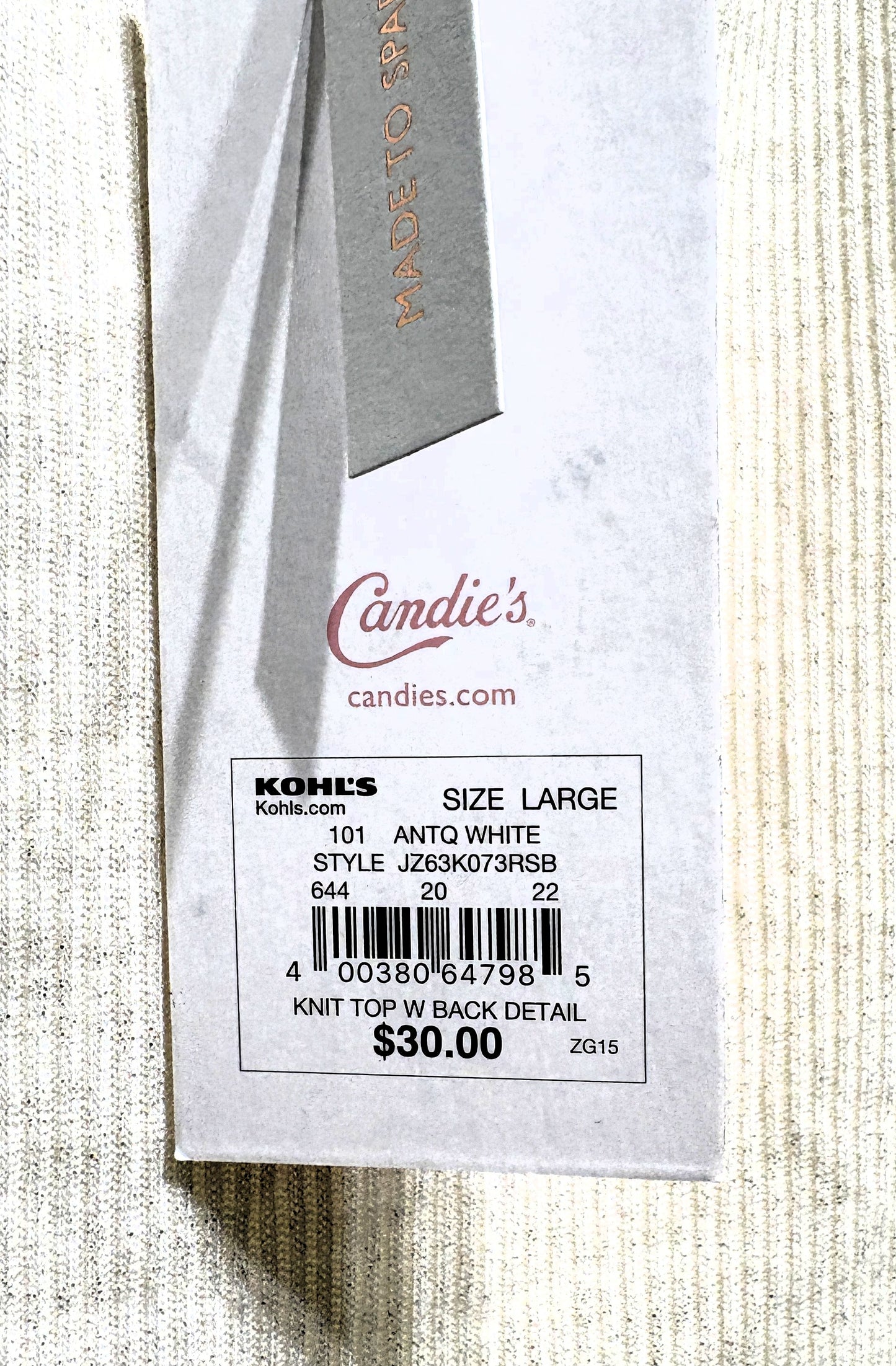 Candies Sparkly Top w/Multi-strand Back