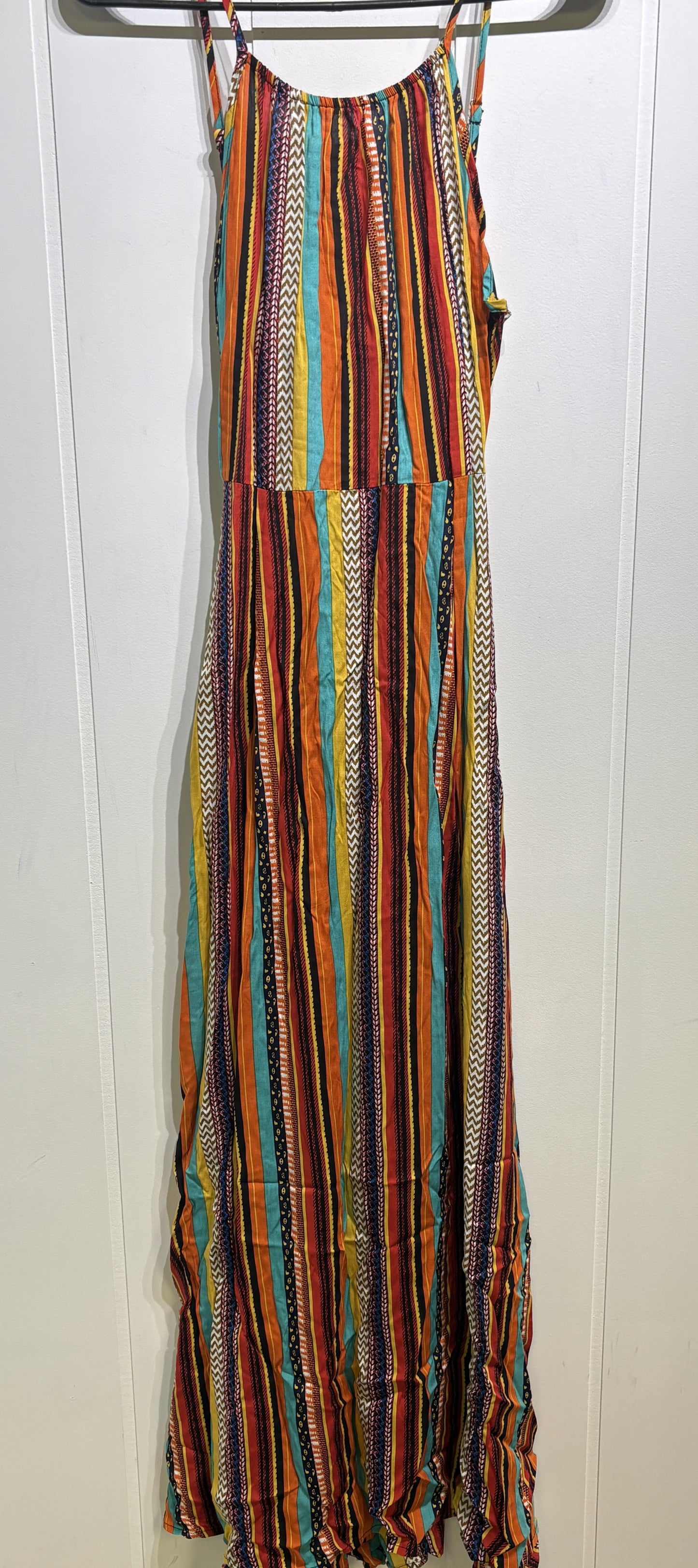 BoHo Maxi Dress w/Bow-tie Back