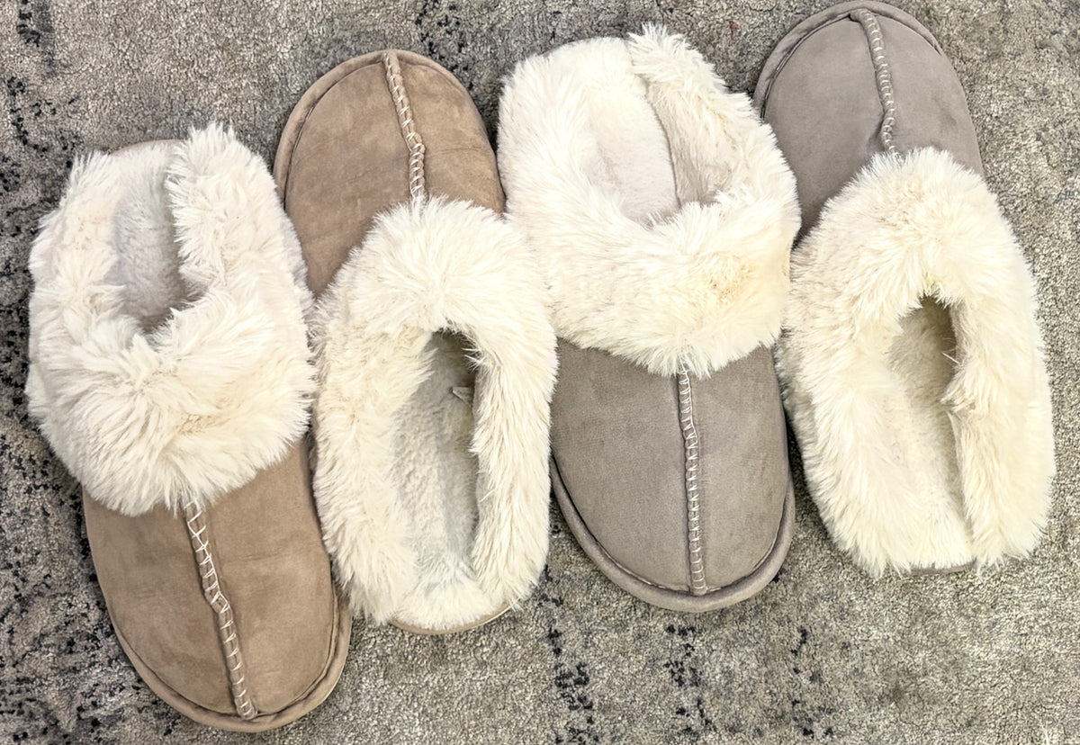 Faux Fur Lined Slippers