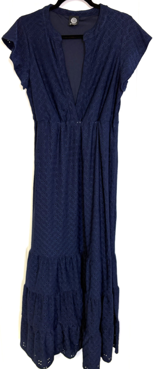 Bobeau V-Cut Lace Maxi Dress