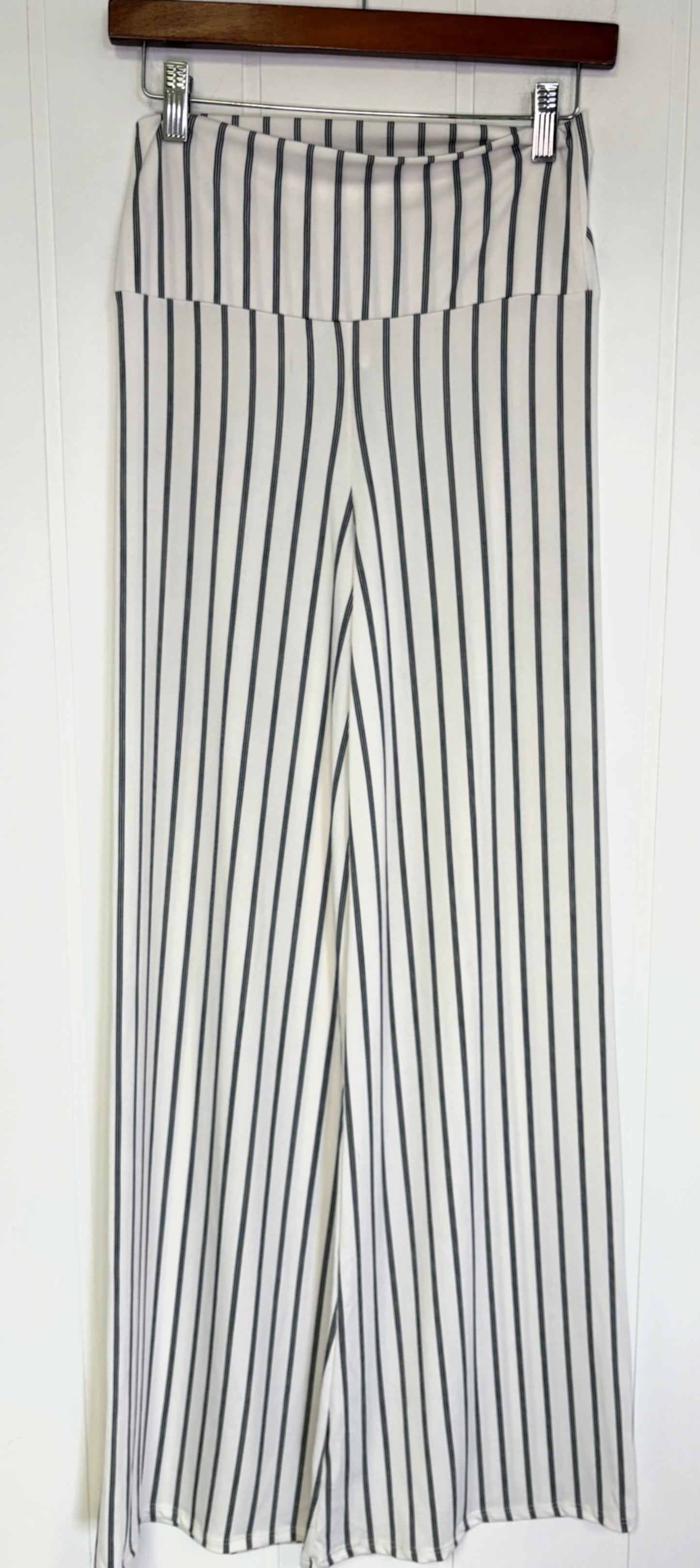 Gaucho Stripe High-waist Pants