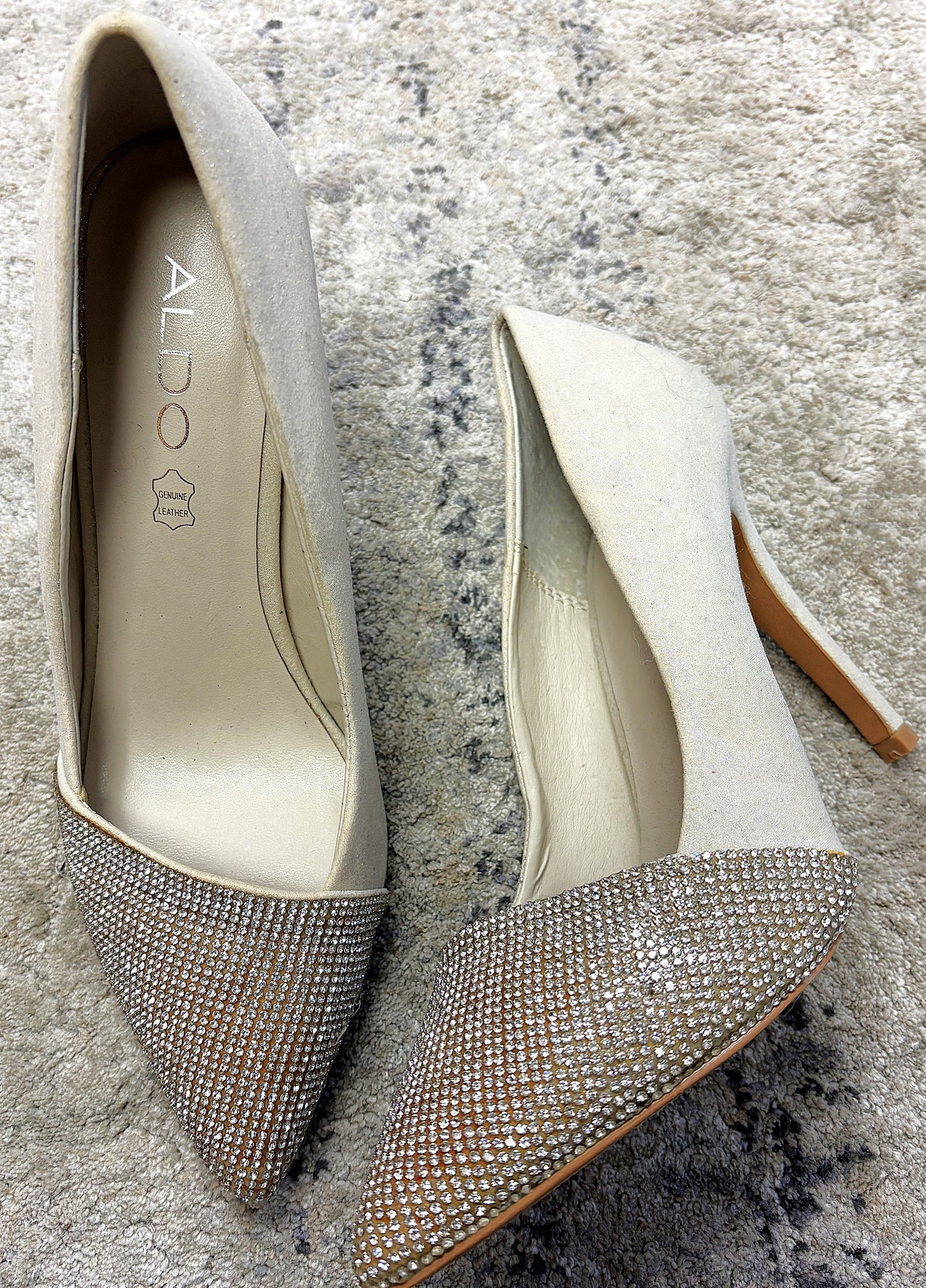 Pointed Toe Rhinestone Heels