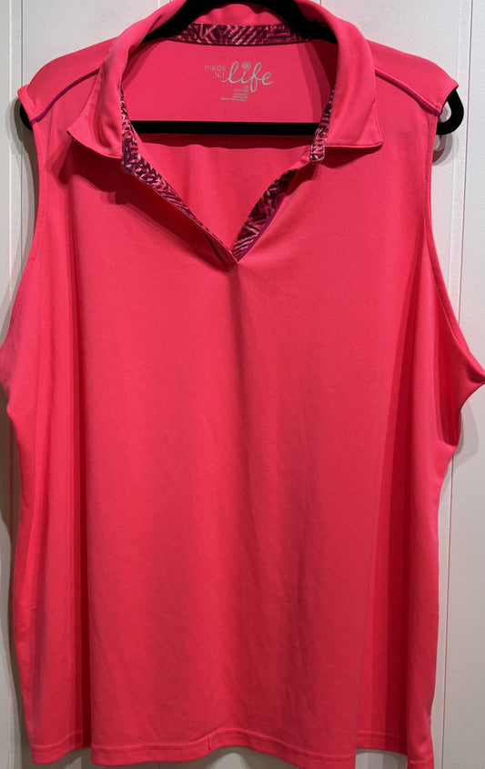 Made For Life Sleeveless Polo Top