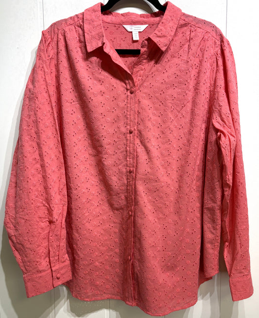 LC Embroidered Button-down