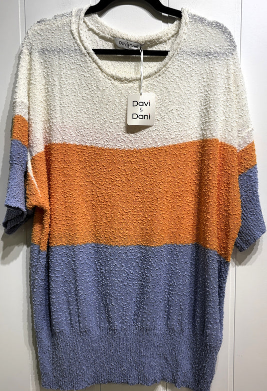 Davi & Dani Textured SS Sweater