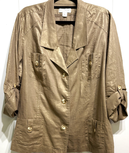 C.J. Banks Shimmery Linen Jacket