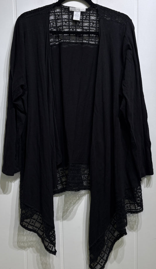 Design History Lace Hem Cardigan