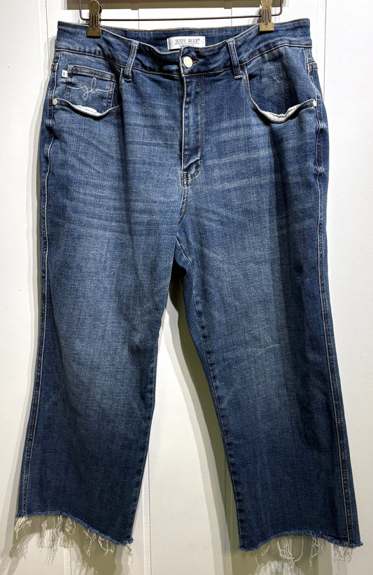 Judy Blue Wide Leg Crop Jeans