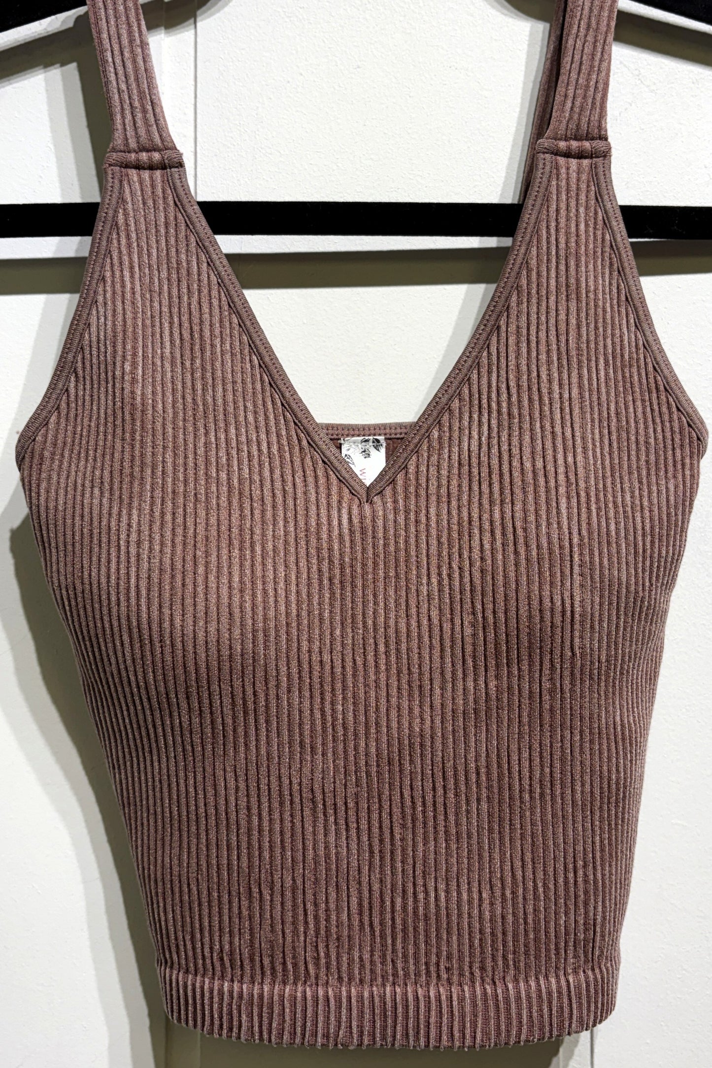 Wishlist Ribbed Knit Crop Tank Top