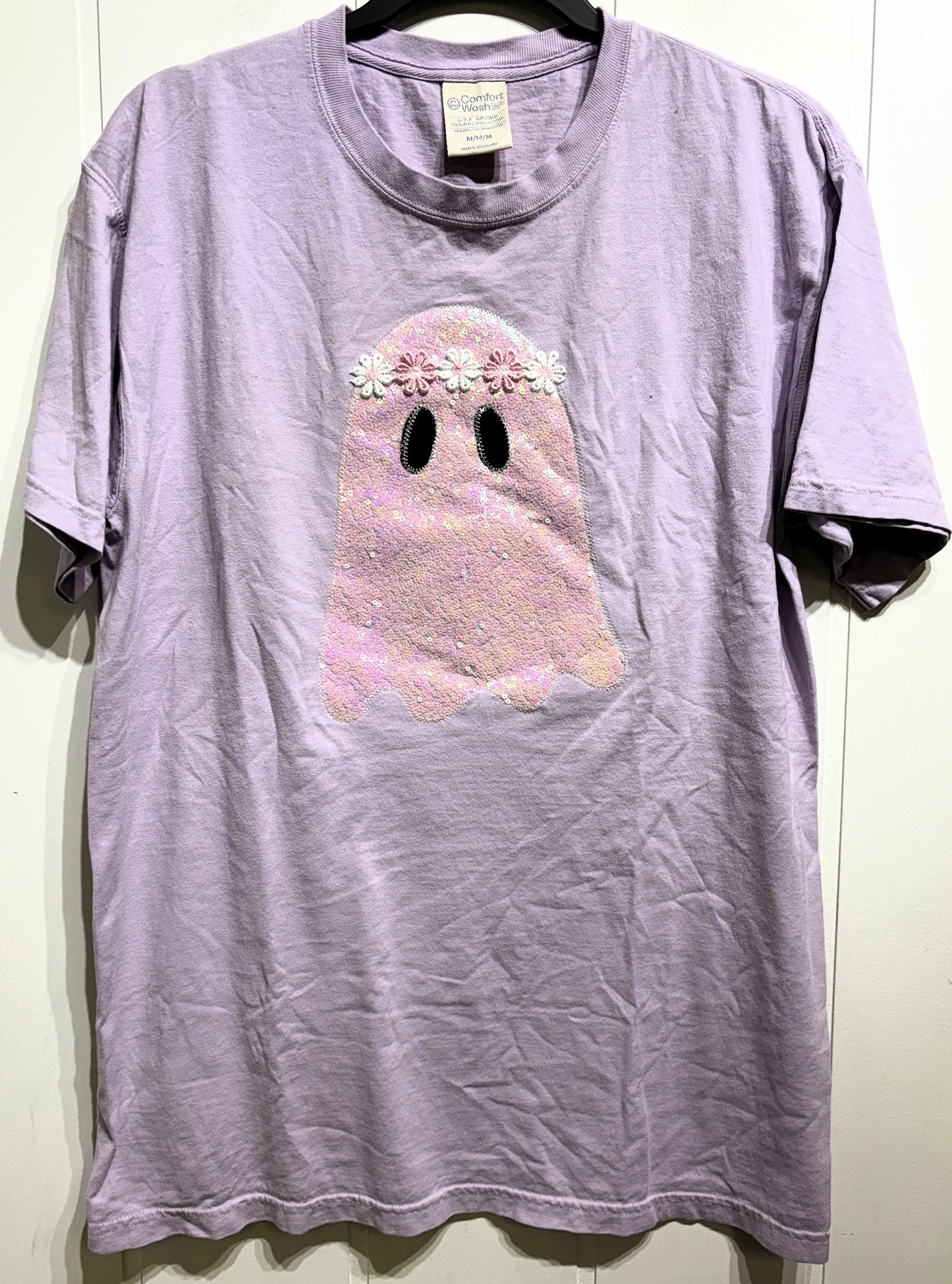 Comfort Wash Sequin Ghost Tee
