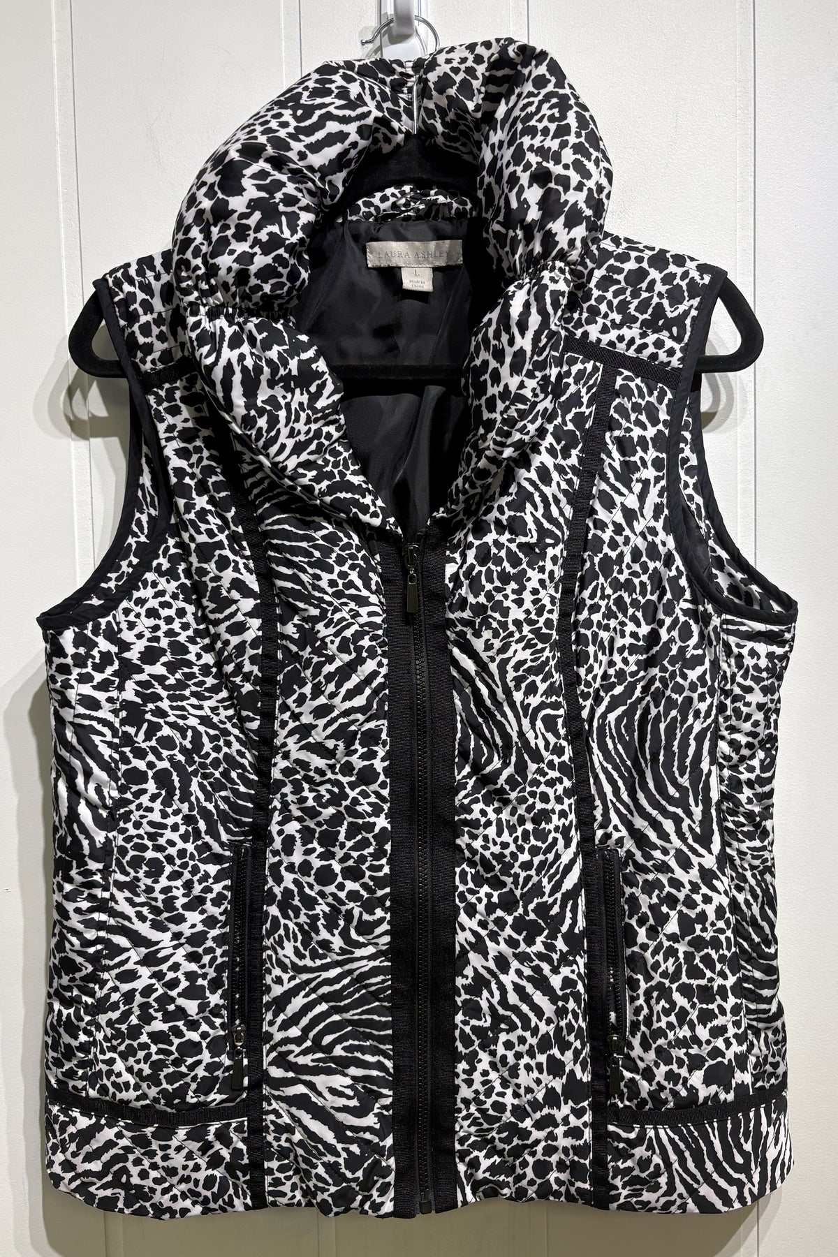 Laura Ashley Animal Print Puffer Vest