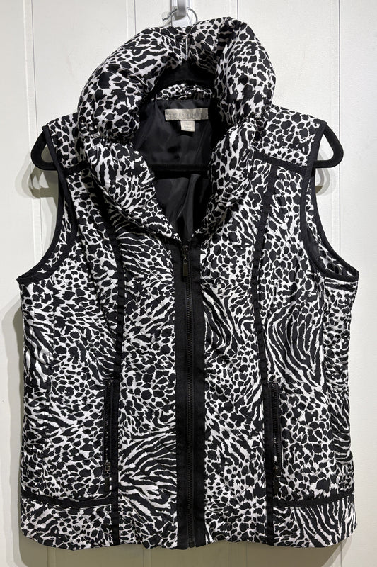 Laura Ashley Animal Print Puffer Vest