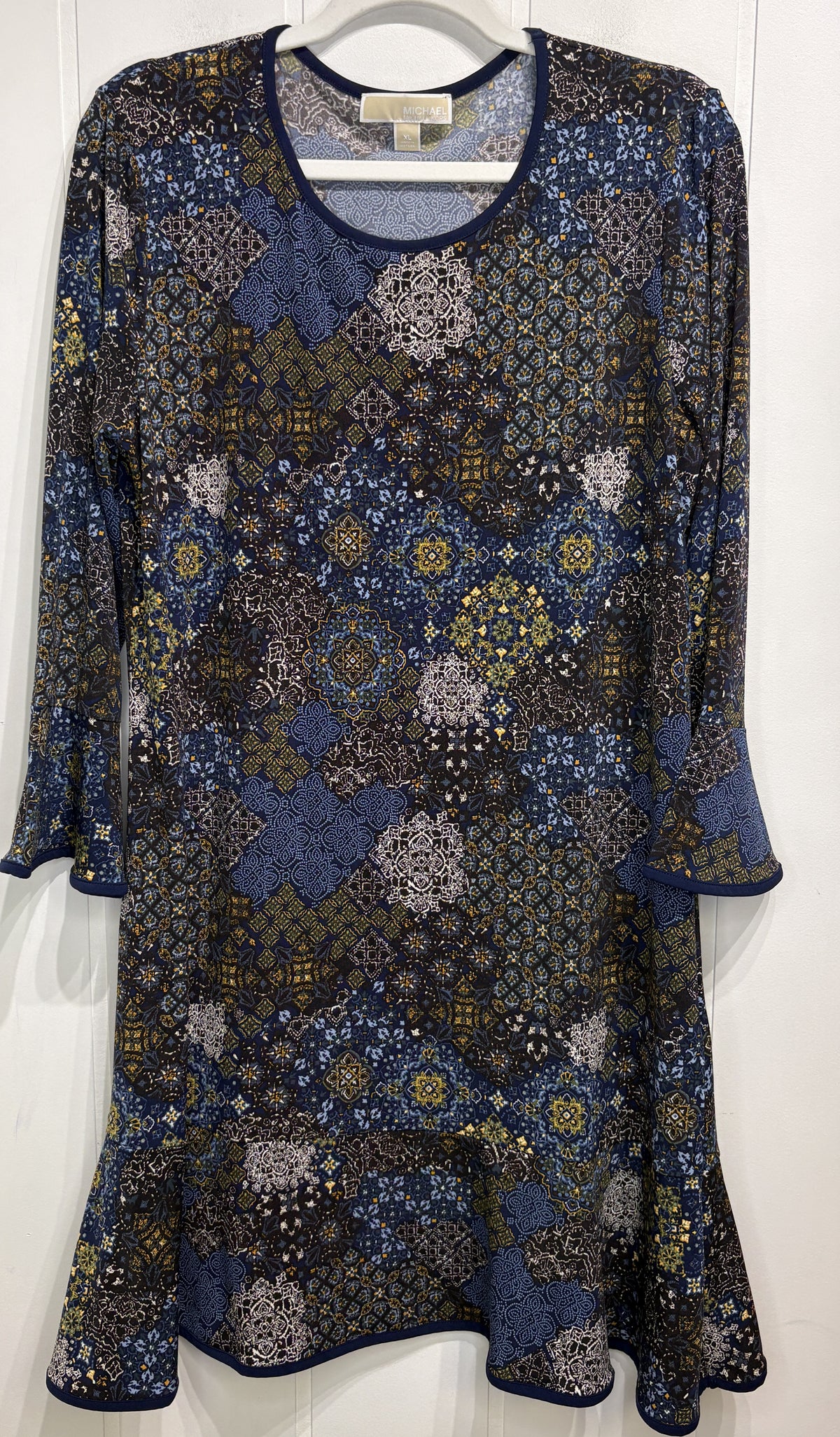 Michael Kors Paisley Bell-Sleeve Dress