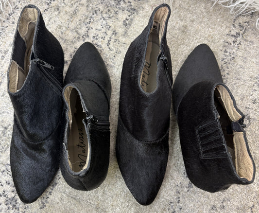 Matisse Cow-fur Ankle Booties