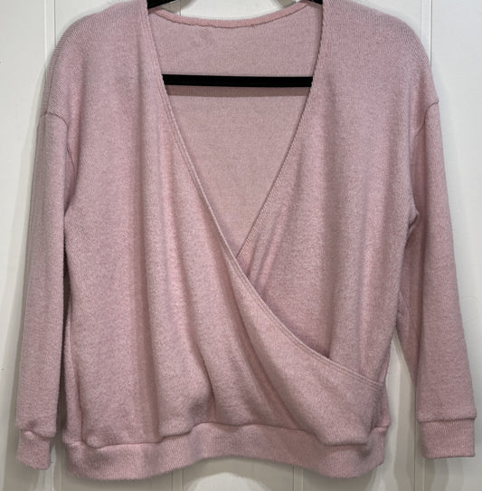 Front-Wrap LS Sweater Top