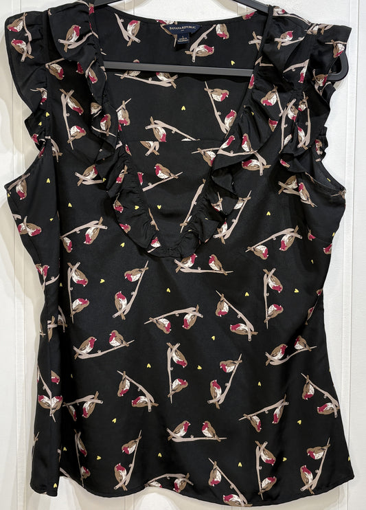 Banana Republic Bird Print Blouse